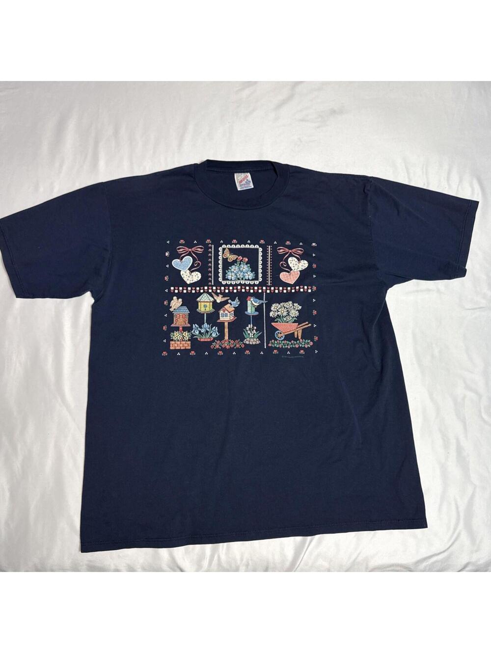1990’s Jerzees XL Rockabilly Granny Cottage Core Punk VTG T Shirt Old School HTF